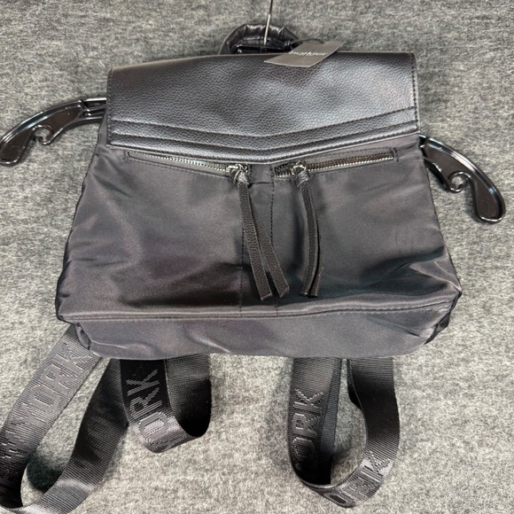 Botkier Handbags - Botkier New York Black Nylon Leather Trim Logo Strap Moto Backpack NWT